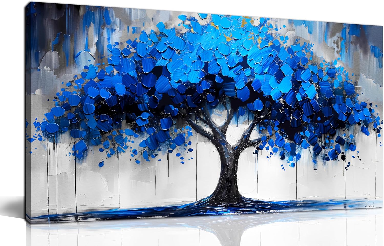 Pink Wall Art Large Tree of Life Wall Art for Living Room Bedroom Office Bathroom Modern Framed Canvas Prints Pink and Grey Picture Size 20x40 Inch