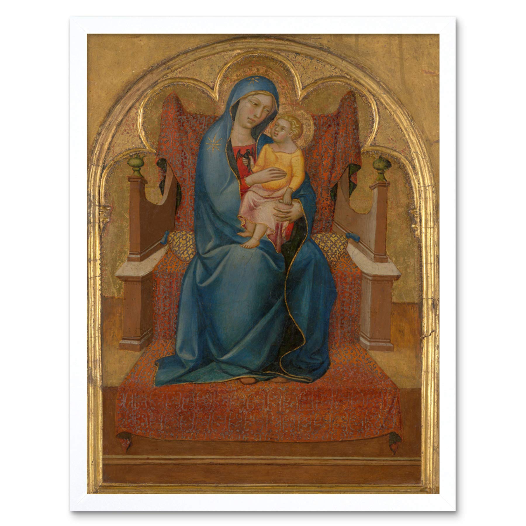 Artery8 Virgin And Child Religious Painting Art Print Framed Poster Wall Decor 12x16 inch