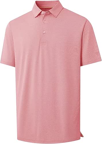M MAELREG Golf Shirts for Men Print Performance Moisture Wicking