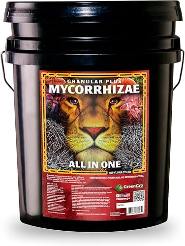 GreenGro Granular Plus Myco, fertilizante todo en uno con algas y ácido húmico para plantas, estimulador orgánico de raíces para plantas con