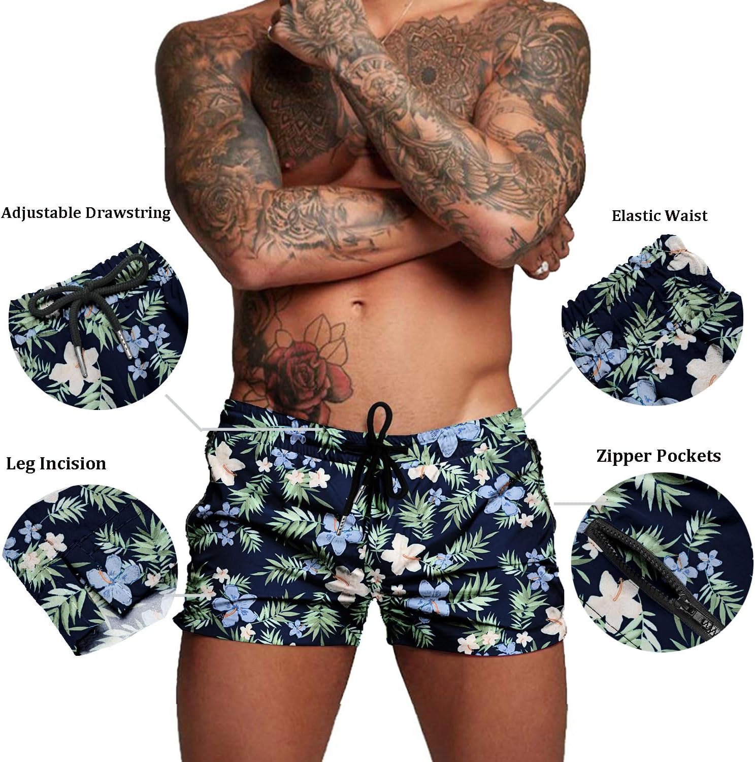 COOFANDY Men's Swim Trunk Quick Dry Swimwear Mesh Lining Bathing Suit Swimsuit Board Beach Sport Short - Image 3