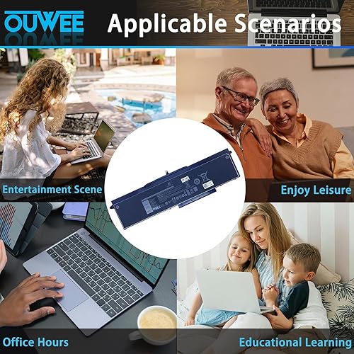 Miniatura 6 de 1FXDH - Batería para portátil compatible con Dell Latitude 15 5501 5511 Precision 3541 3551 Series Notebook 01WJT0 1WJT0 11.4V 97Wh 8071mAh 6-Cell