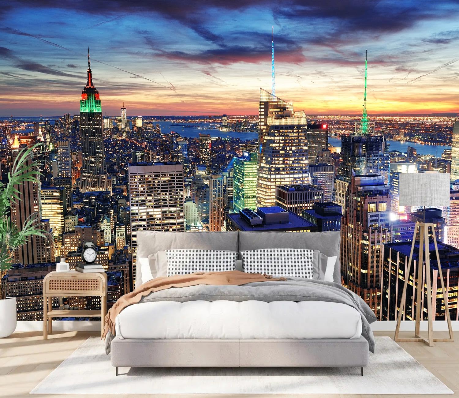 PYFFYP- New York City Wallpaper murals for Living Room?Not Peel and Stick?