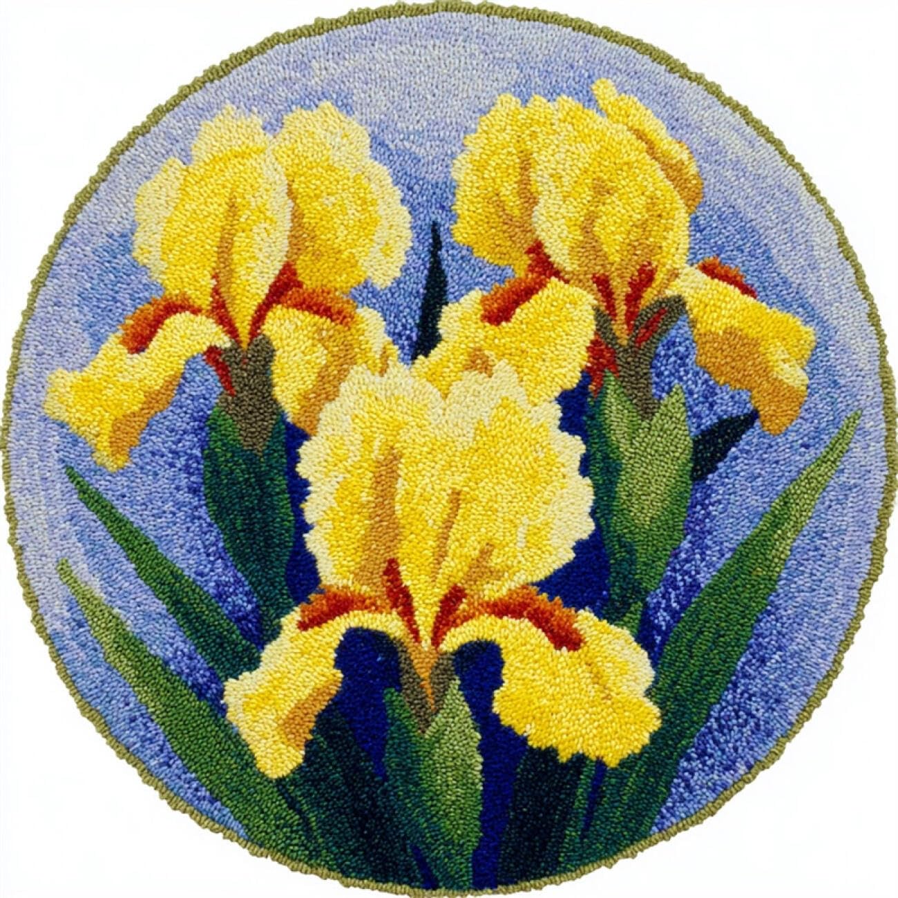 Kitquiver Tapestry Kits for Adults Golden Iris 80x80cm