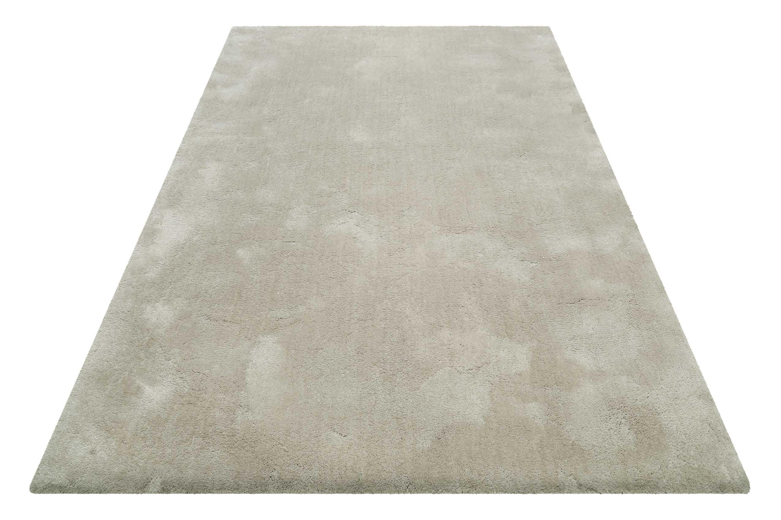 Wecon Home Emilia Hochflorteppich, 80 x 150 cm, Creme beige | moderner kuscheliger Hochflorteppich und -läufer für Wohnzimmer, Schlafzimmer, Flur und Kinderzimmer