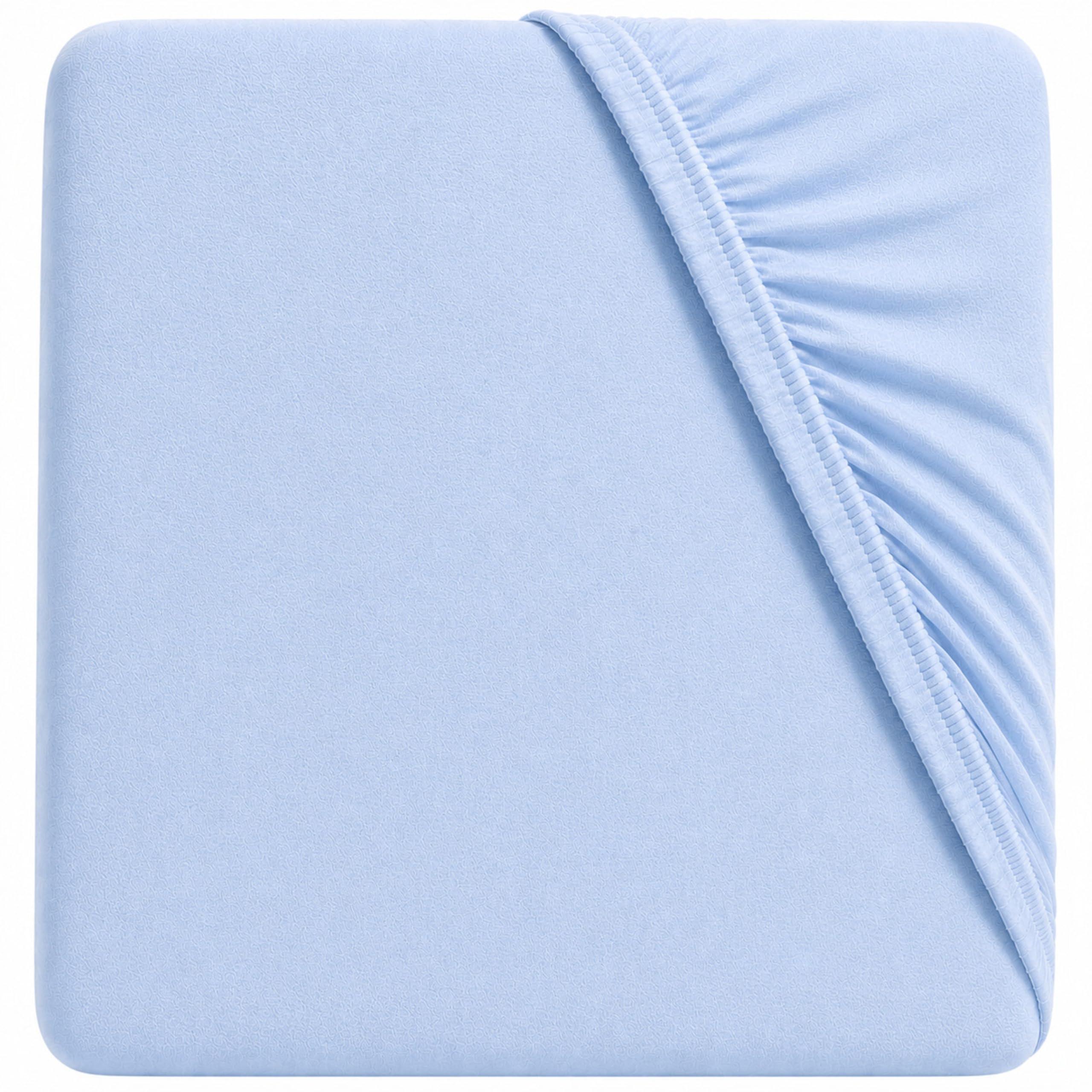 Dudu N Girlie Next to Me Crib Sheet 85x51cm – Blue, 100% Jersey Cotton Fitted Bedding for Bedside & Co-Sleeping Cribs