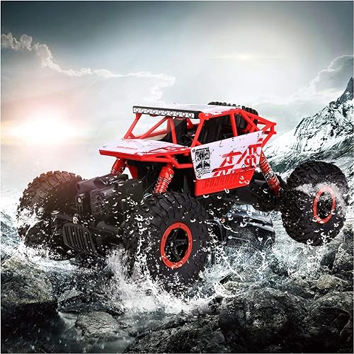 Miniatura 5 de SZJJX Camión monstruo de 2.4Ghz 4WD todo terreno RC Rock Crawler con 2 baterías, auto a control remoto para niños y niños, azul