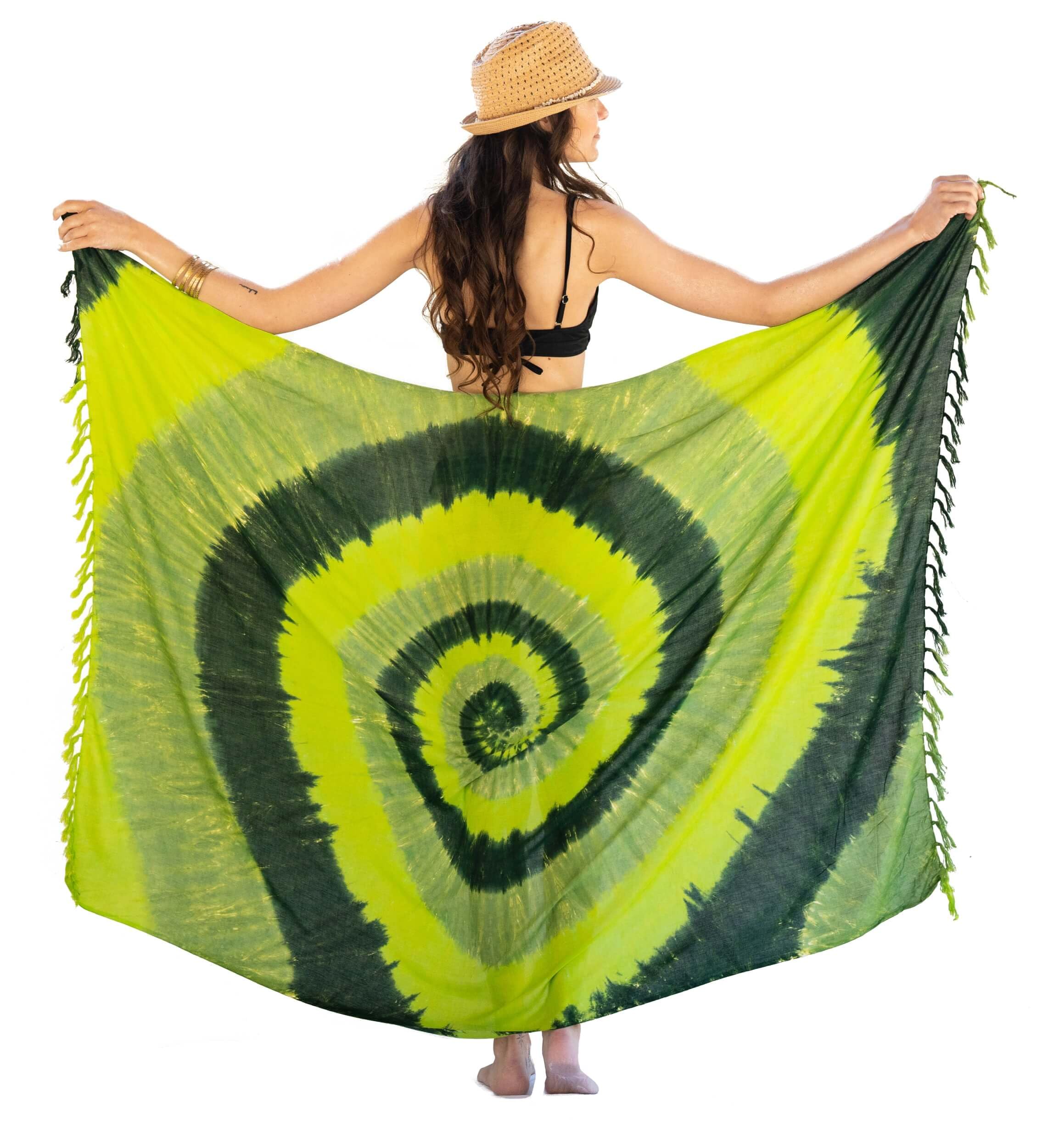 Sarong damski z Indonezji XXL ręcznik plażowy do owijania 200x150cm
