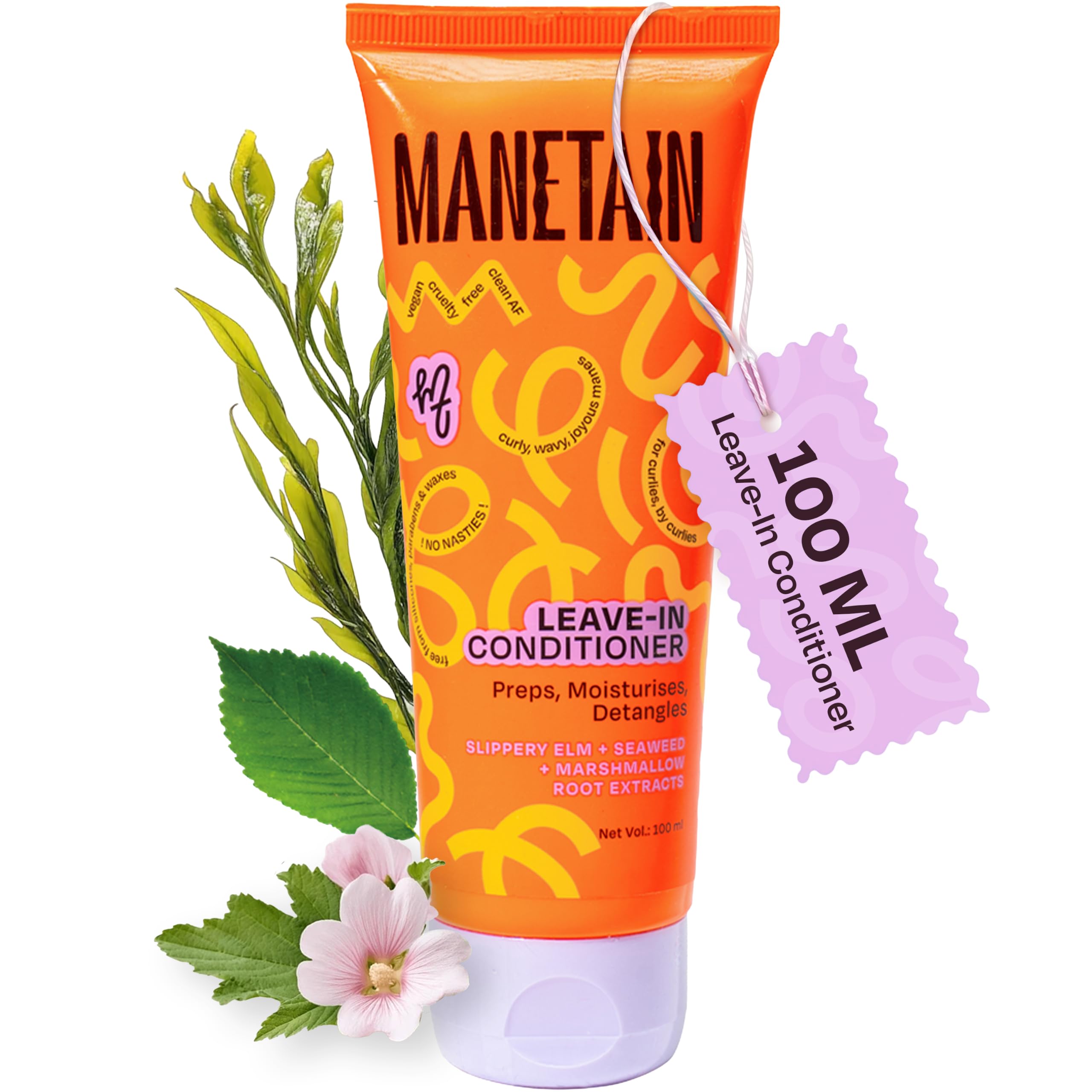 Leave-in Conditioner for Curly Hair 100ml | Lightweight, Moisturizing & Curl-Enhancing | Frizz Control with Slippery Elm, Seaweed & Marshmallow Root Extracts | Hydrated, Defined, & Shiny Curls |-image-11