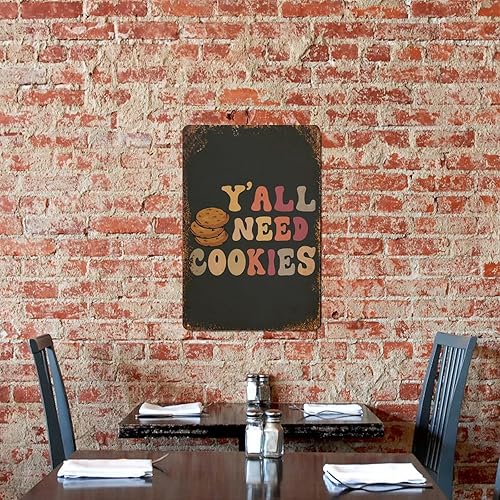Miniatura 5 de Y'ALL NECESITA COOKIES, divertida decoración artística de pared de cocina, arte de pared de galletas, arte de pared de cocina, logotipo de lata de
