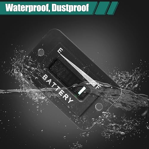 Miniatura 5 de X AUTOHAUX Indicador de batería LED de 48 V, medidor de batería de carrito de golf, medidor de batería LED de 48 voltios, medidor de combustible