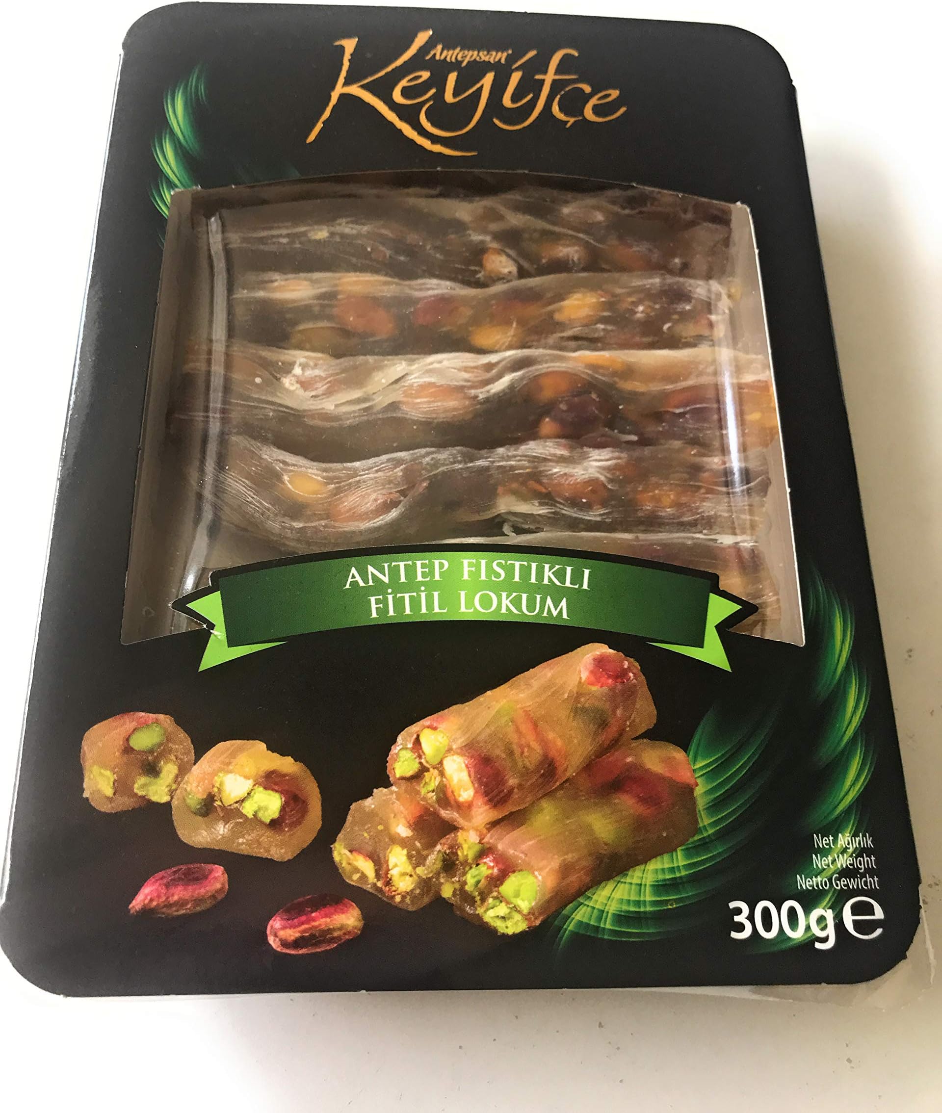 Traditional Turkish Delight, Pestil, 14.1 oz (With Crushed Pistachios(Rolled))