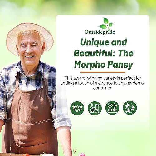 Miniatura 6 de Outsidepride Pansy Ultima Morpho - Planta de interior o jardín al aire libre para camas, macetas y contenedores, 50 semillas