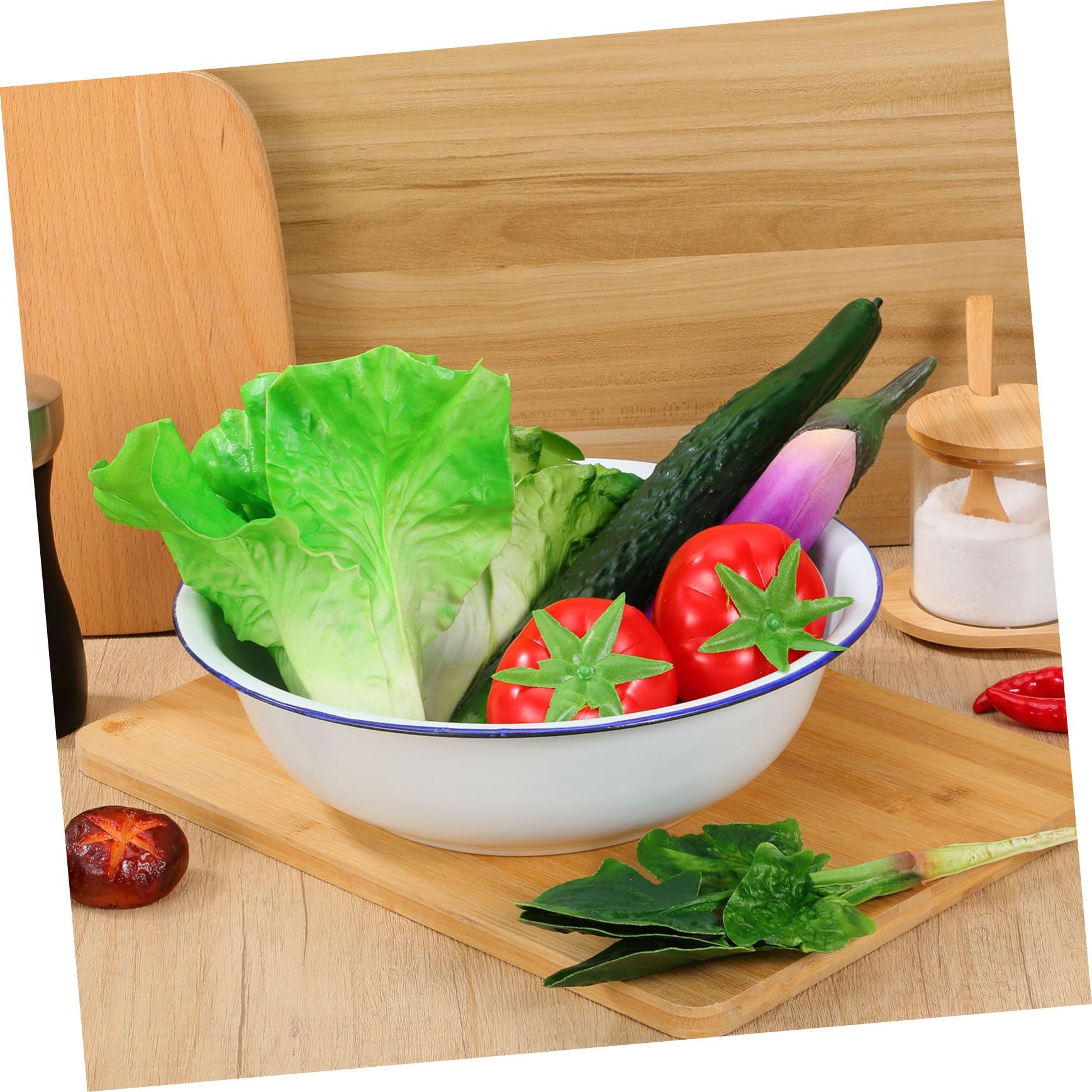 Ciotola Smaltata Vintage Bacinella Spessa E Robusta Per Lavaggio Verdure Viso E Impasti Con Design Elegante Per Cucina E Bagno