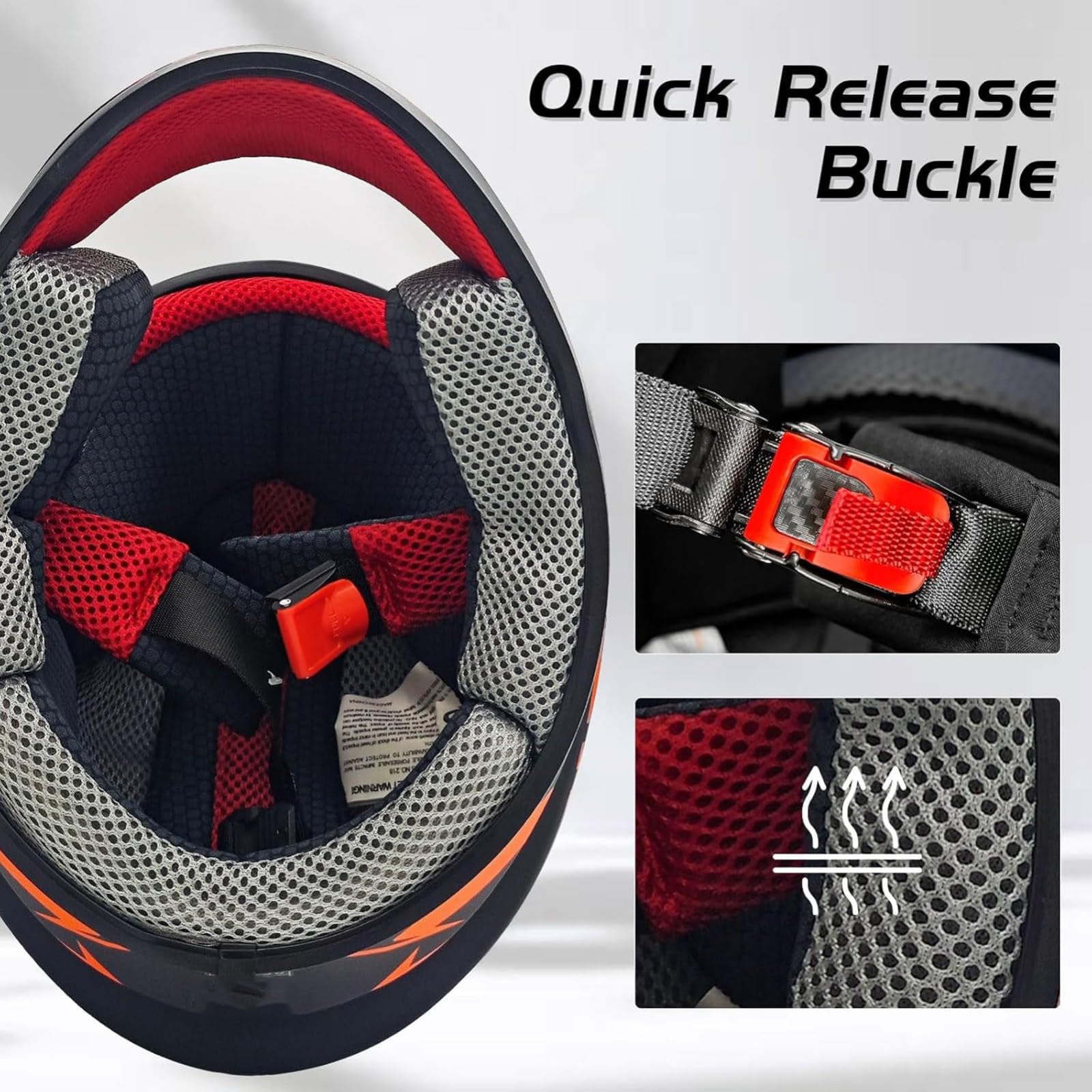 Casco Integrale Per Bambini Con Omologazione DOT,Casco Per Go-Kart,Scooter Elettrico, Ciclomotore,Casco Per Bambini Ragazzi E Ragazze,Per Moto Da Cross,Per Bambini Dai 3 Ai 14 Anni 6,S/(47~58cm)