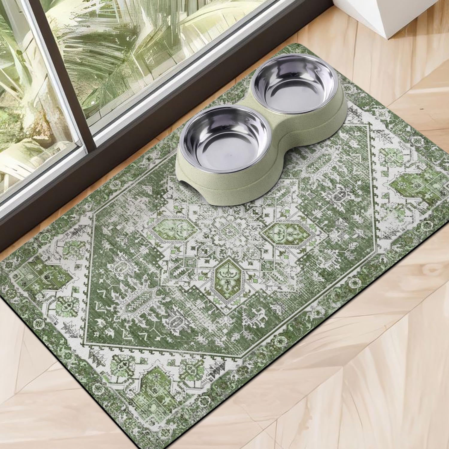 Dog Food Mats for Floors Absorbent, Pet Cat Food Mat - Non Slip Dog Bowl Mats for Food and Water Pet Supplies