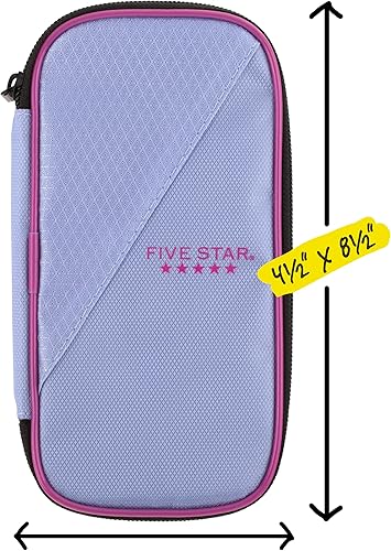 Miniatura 7 de Five Star Estuche para lápices, estuche para bolígrafos, bolsa con cremallera de alta capacidad, organizador de almacenamiento para suministros
