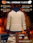 TACVASEN Men's Pullover Hoodie Thick Sherpa Lined Kangaroo Pocket Winter Windproof Warm Fleece Hoodie Athletic Sweatshirts