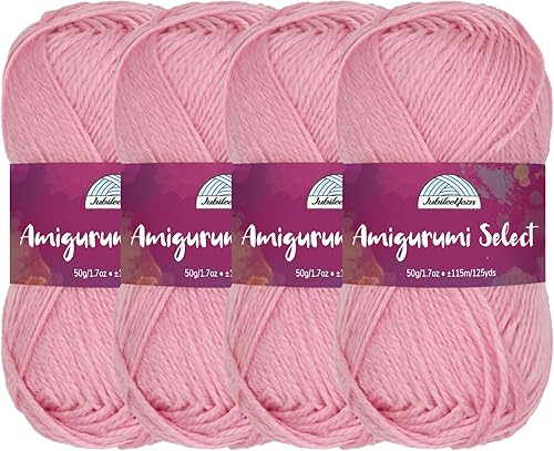 Miniatura 44 de JubileeYarn Amigurumi Select - Hilo acrílico para bebé, aster, 4 madejas