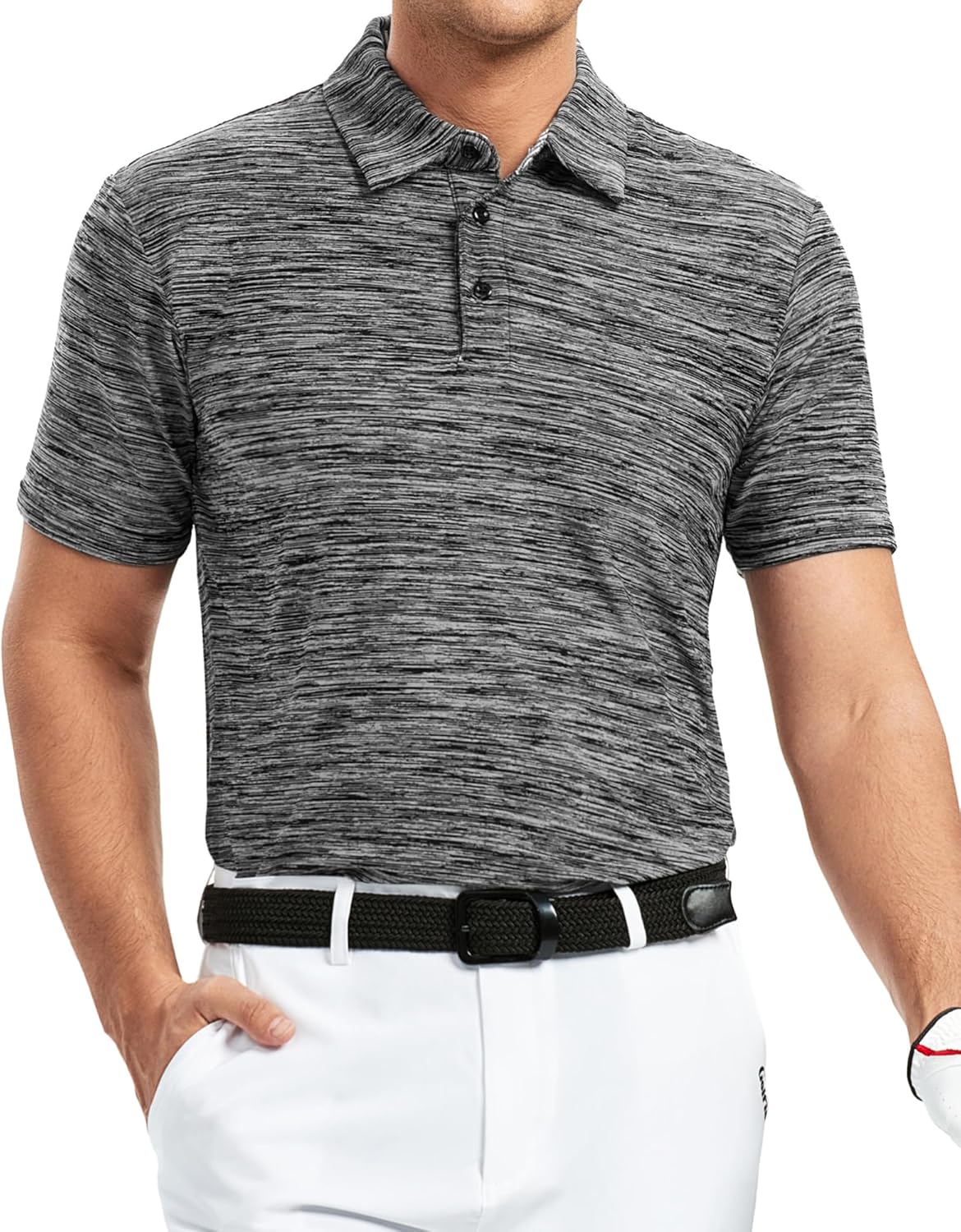 Alex Vando Mens Golf Shirt Moisture Wicking Quick-Dry Short Sleeve Casual Polo Shirts for Men - Image 2