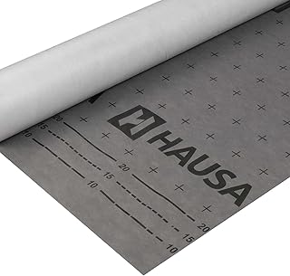 HAUSA Classic HU100 sous-toiture flexible &agrave; trois couches tr&egrave;s perm&eacute;able ind&eacute;chirable r&eacute;sistante aux intemp&eacute;ries sans bandes autocollantes membrane de coffrage rouleaux de 1,5mx50m gris