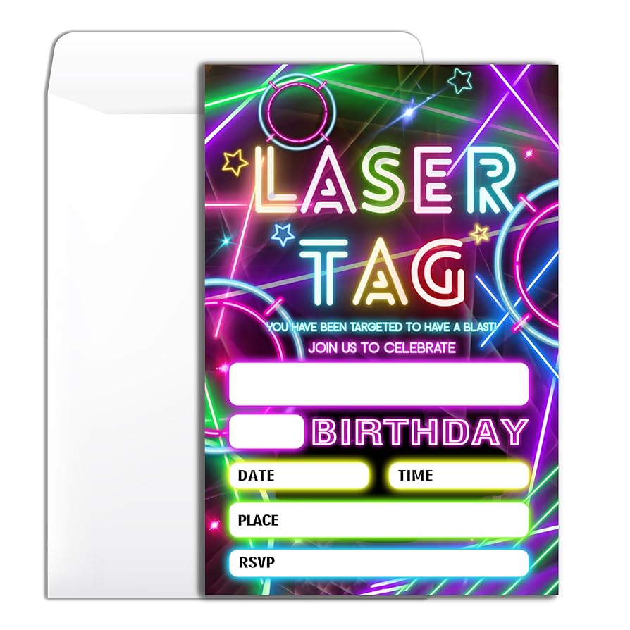 amazon-com-wybgno-laser-tag-birthday-party-invitation-20-glow-laser-tag-theme-party-neon-party-birthday-invitation-with-envelopes-for-boys-girls-party-invite-cards-4-6-inch-b014-home-kitchen for Free Printable Laser Tag Invitations Amazon.com : Wybgno Laser Tag Birthday Party Invitation 20 Glow Laser Tag Theme Party Neon Party Birthday Invitation With Envelopes for Boys Girls Party Invite Cards -4×6 inch-B014 : Home & Kitchen for Free Printable Laser Tag Invitations