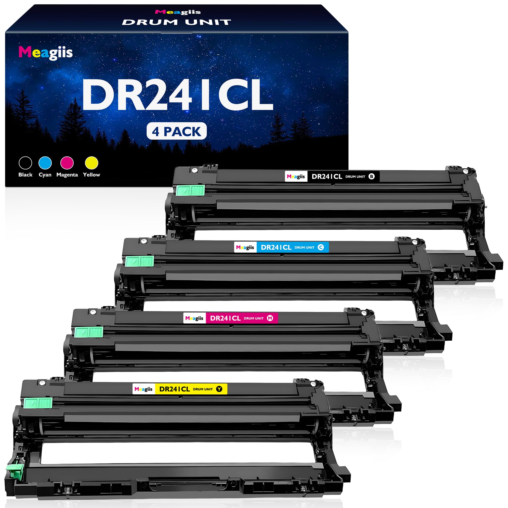 DR-241CL Unité de Tambour compatibles pour Brother DR241 DR241CL Tambour pour Brother DCP-9020CDW DCP-9015CDW DCP-9022CDW HL-3140CW HL-3150CDW HL-3170CDW MFC-9140CDN MFC-9330CDW (4 Pack)
