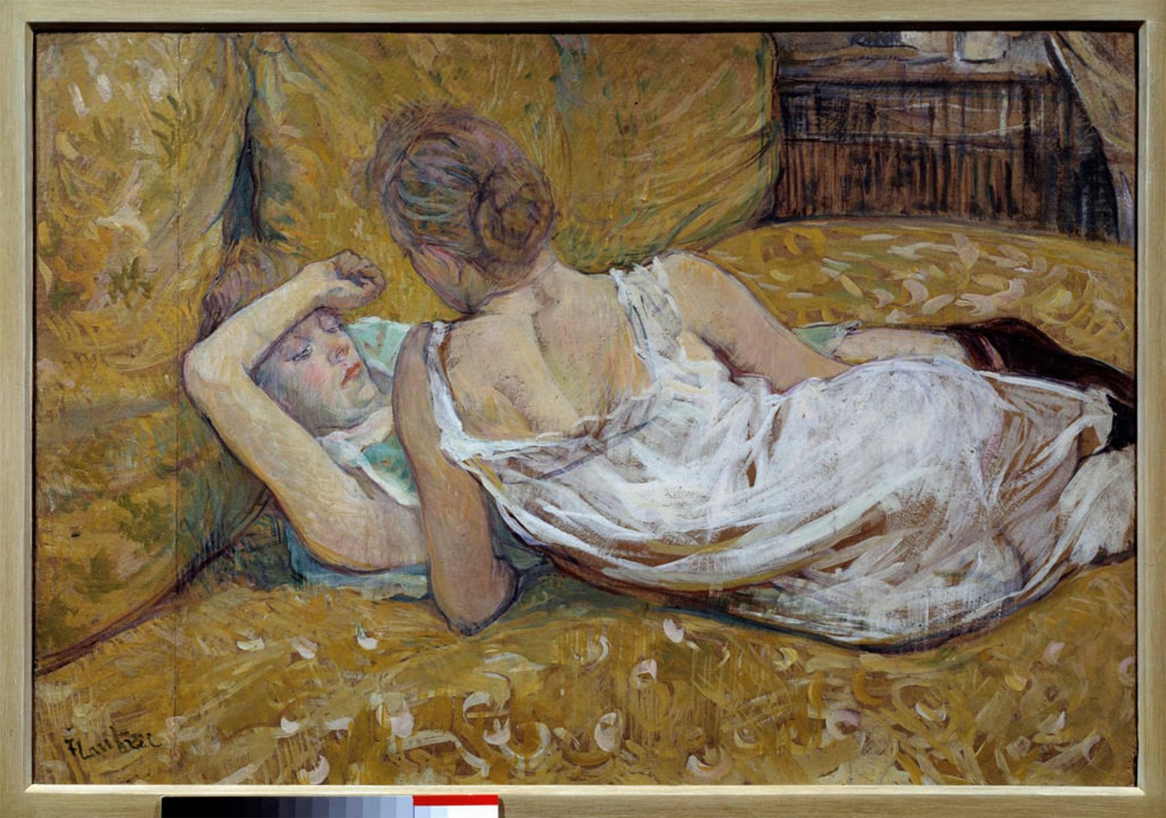 SERENDIPITP Vintage Wall Art Canvas Nordic Poster Canvas Print Picture Young Women Lying on a Bed Painting by Henri De Toulouse Lautrec Wall Art Poster for Home Decor 60x90cm