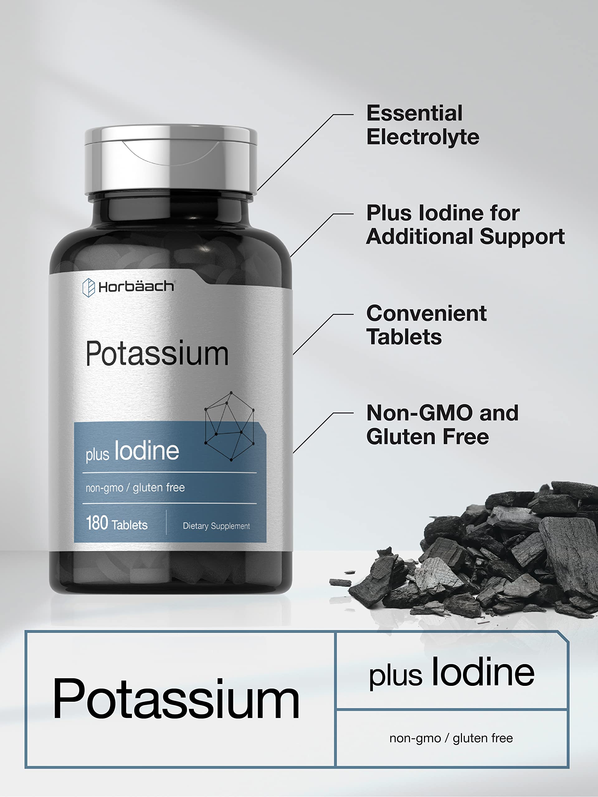 Horbäach Potassium Chloride Supplement | Plus Iodine — Amazon image 3
