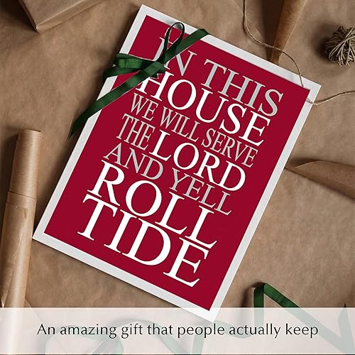 Miniatura 14 de AMERICAN LUXURY GIFTS In This House - We Serve the Lord, Arte de Pared con Citas Inspiracionales de Fútbol Americano, Impresión Artística de Pared