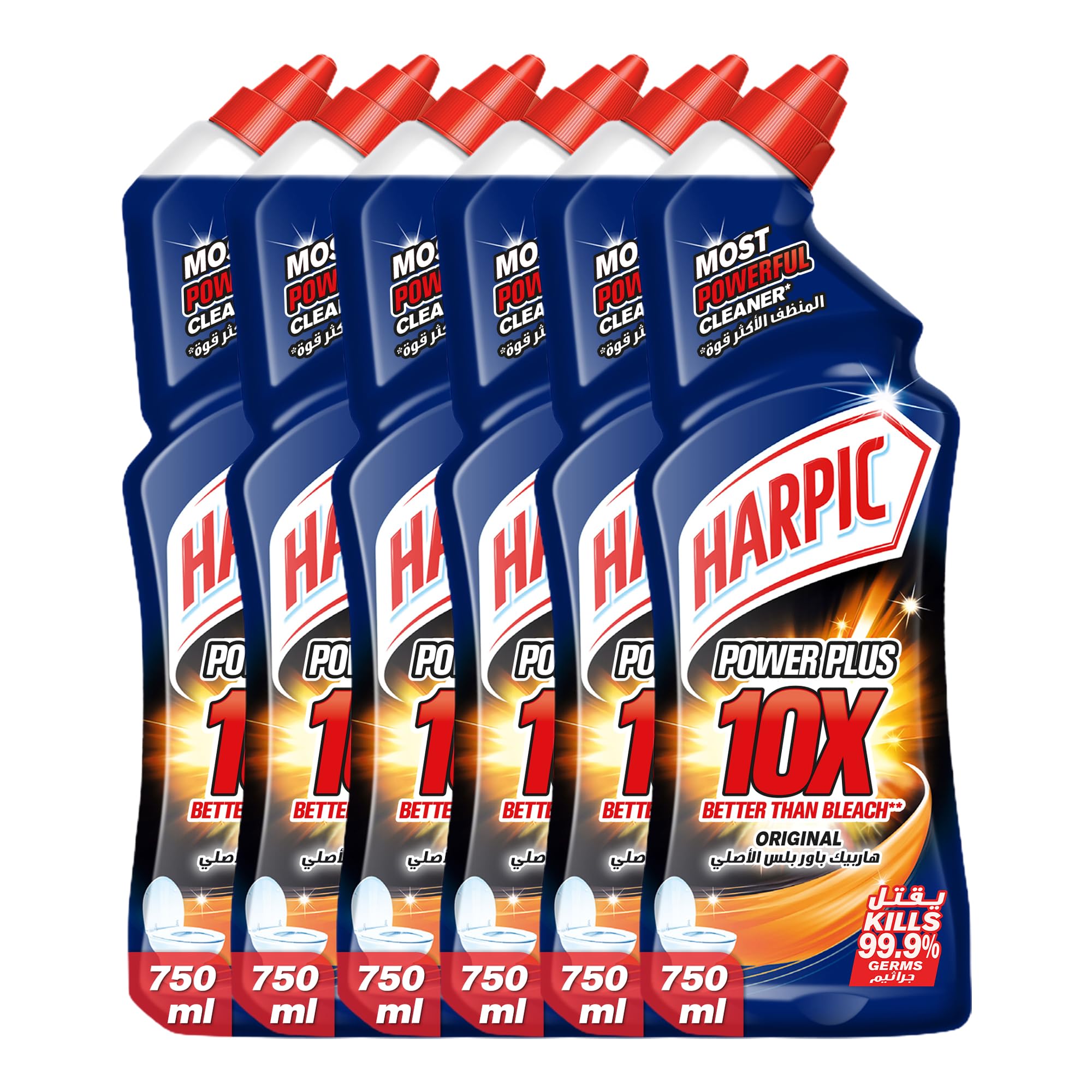 Harpic Original Power Plus Toilet Cleaner, 750ml x 3 (Pack of 2)