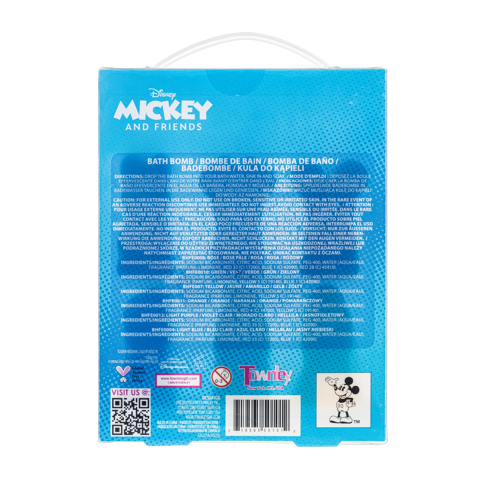 Mickey & Friends Kule do Kąpieli 6 szt Zapach Gumy Prezent