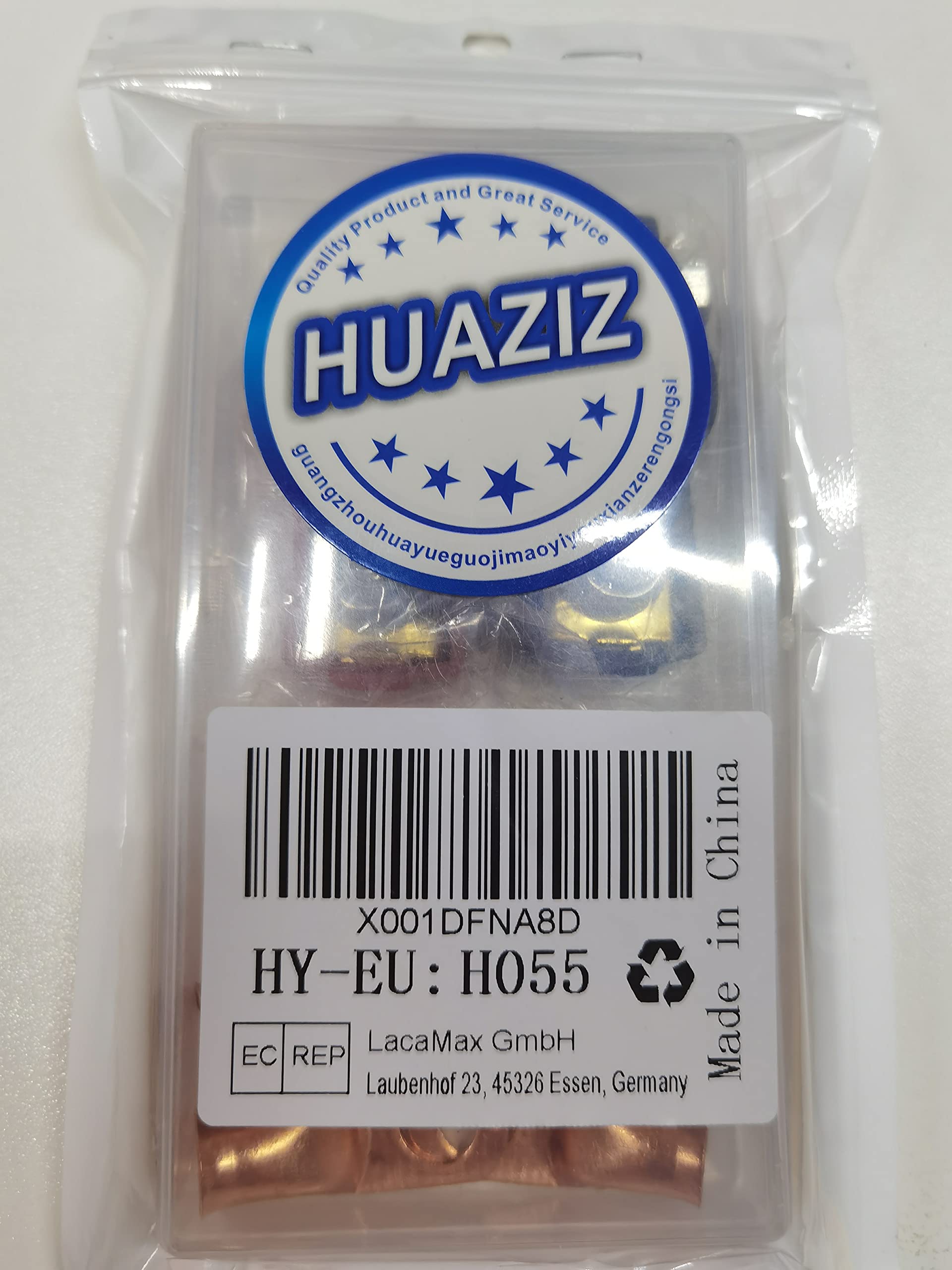 HUAZIZ 2 Pezzi Terminali di Batteria Connettori,Morsetti Batteria a Sgancio Rapido, Battery Terminal, Connettori di Batteria (6 Anello in Rame) per Barca Camion Furgone Roulotte
