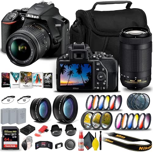 Nikon D3500 DSLR Camera with 18-55mm and 70-300mm Lenses (1588)