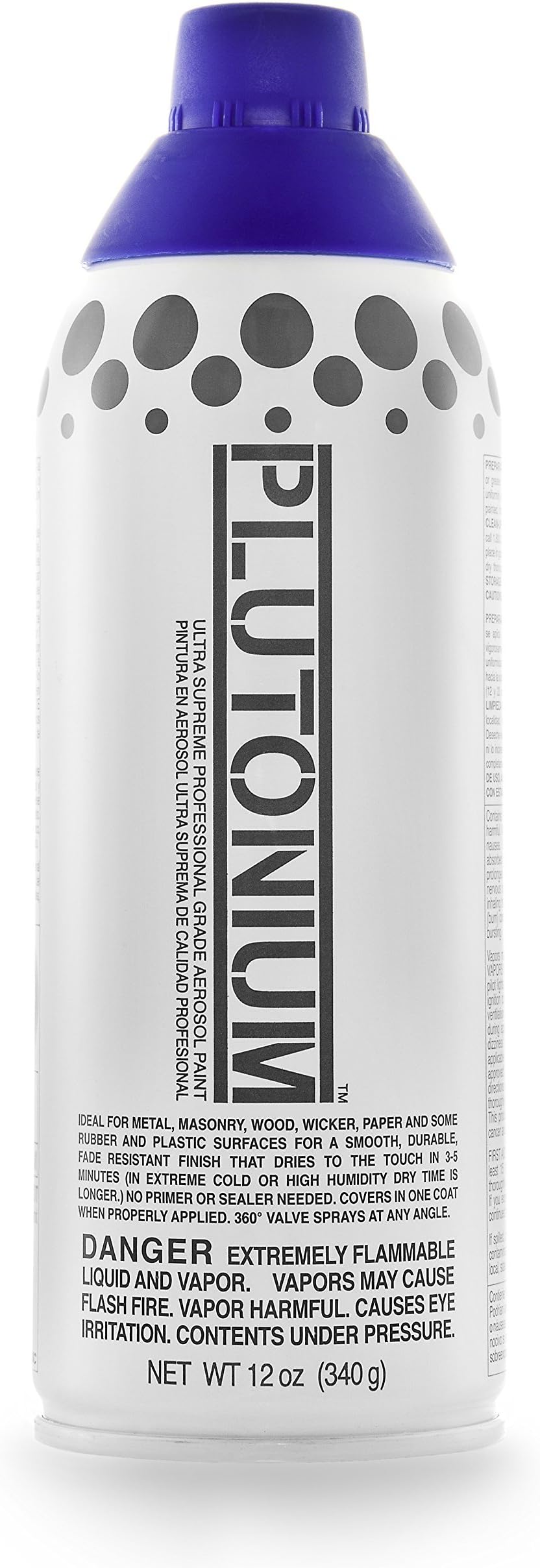 PLUTONIUM Paint Ultra Supreme Professional Aerosol Spray Paint, 12-Ounce, Purple Haze