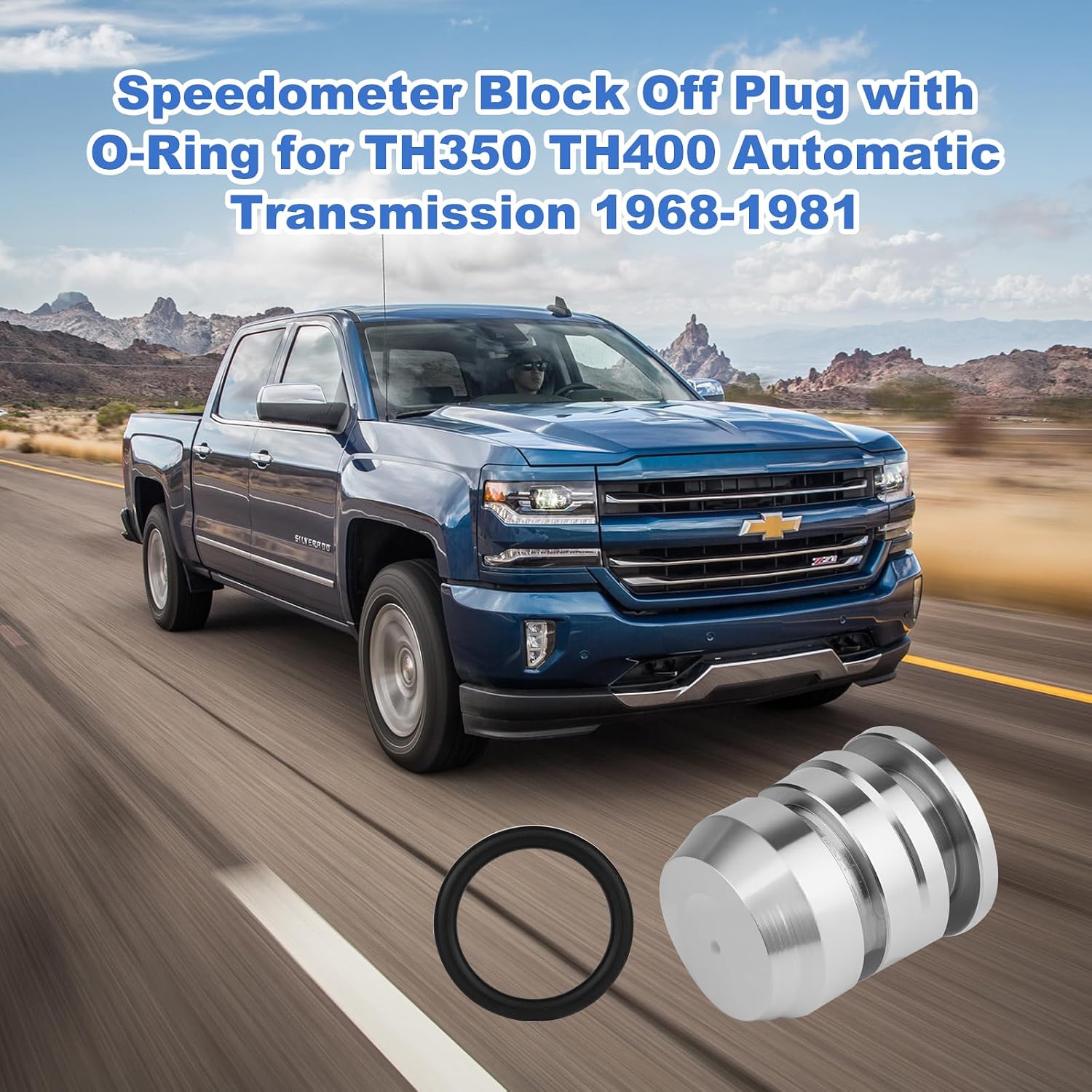 Speedometer Block Off Plug with O-Ring for TH350 Automatic Transmission 1968-1981, Fits GM Chevrolet Cadillac Buick Oldsmobile Pontiac GMC Vehicles