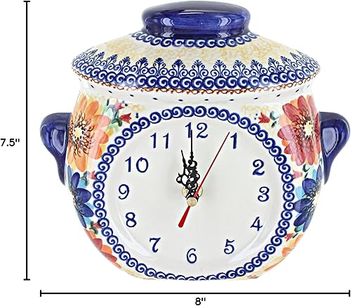 Miniatura 4 de Blue Rose Polish Pottery Savannah - Reloj de pared