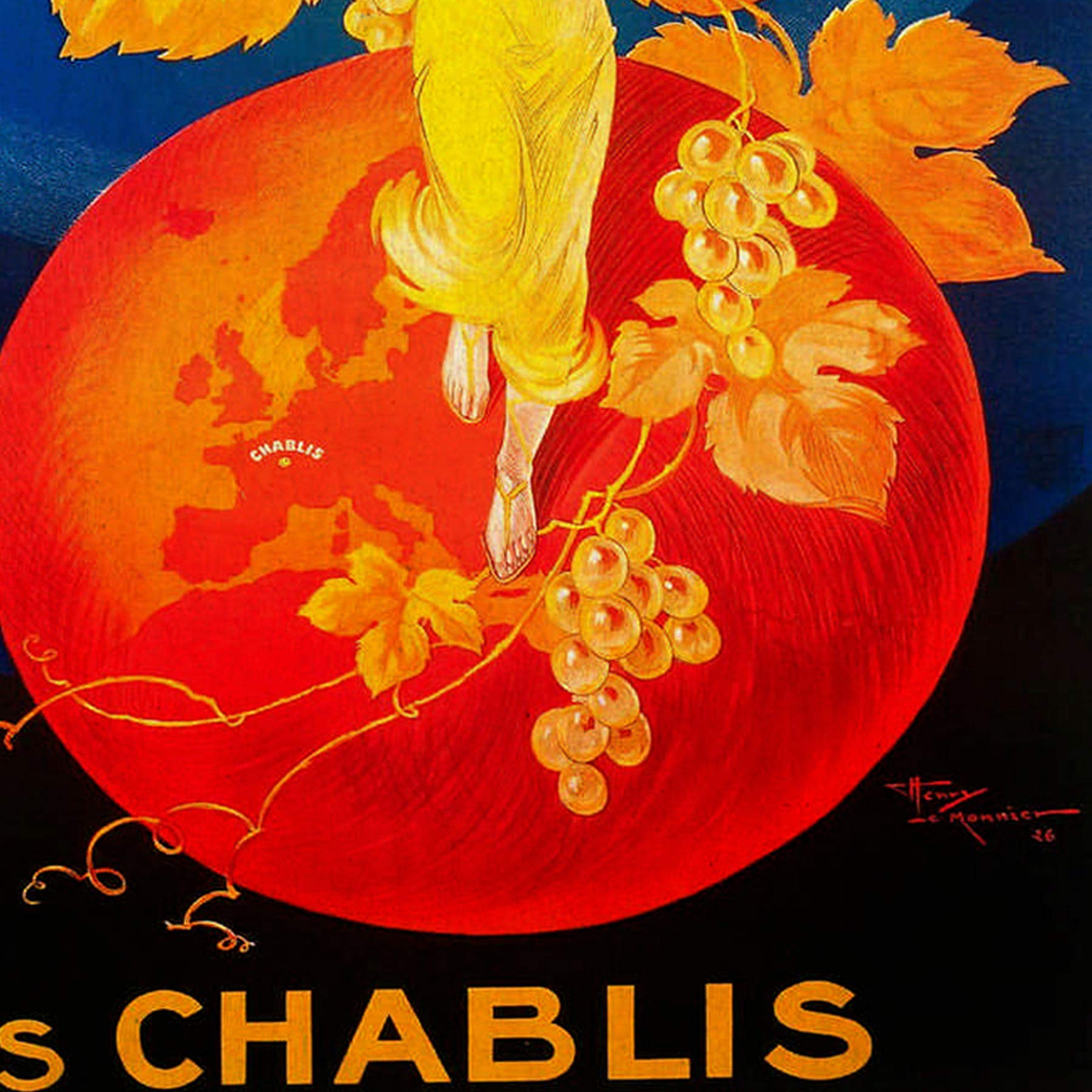 Nacnic Vintage Poster Vintage Ad Chablisienne. A3 size, 42L x 29.7W cm - Image 4