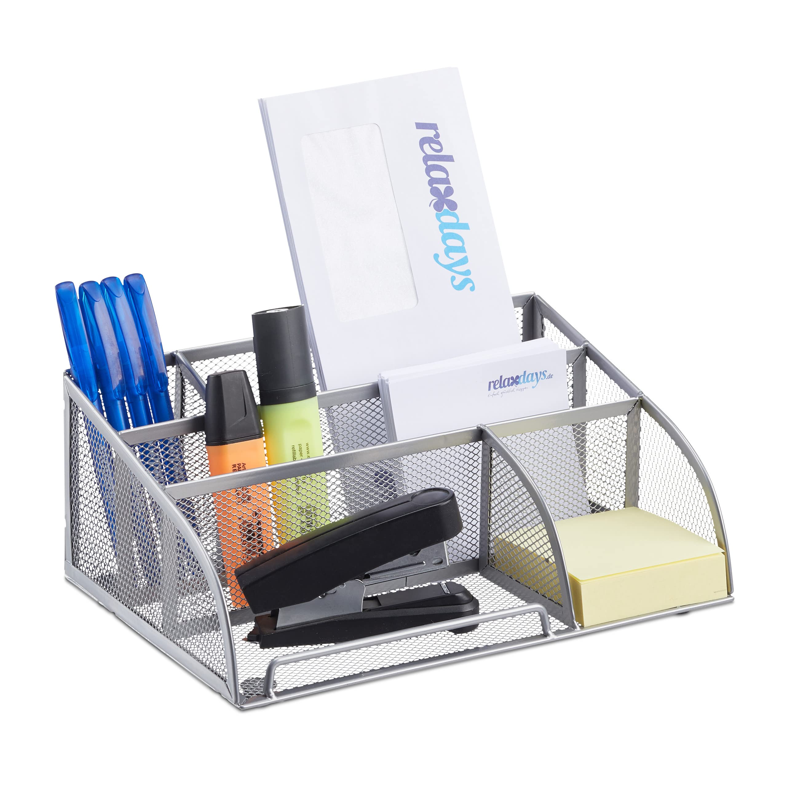 Produktbild von Relaxdays Schreibtischorganizer 6 Fächer - Metall Organizer Für Büro & Homeoffice