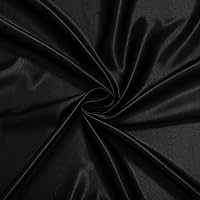 Vista 1 de Fynite Tela de satén Charmeuse 5 yardas 44 pulgadas de ancho Tela de tela suave y brillante, satén sedoso para vestido de novia de novia