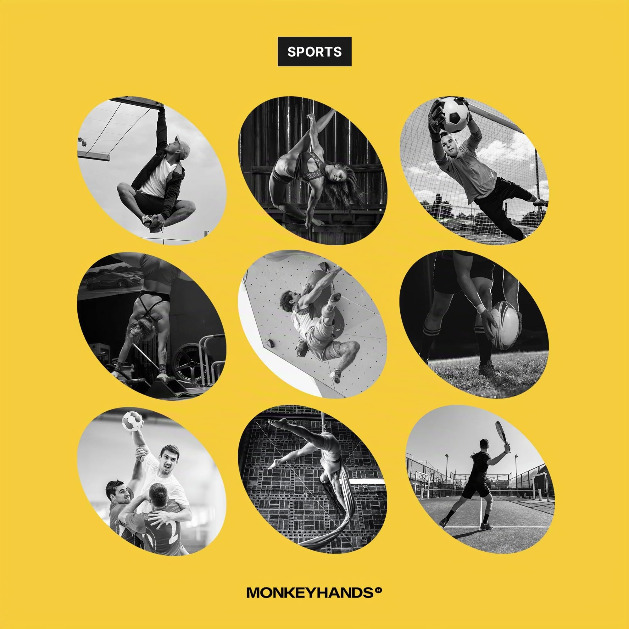 Monkey Hands Gel Grip | Hand Grip | Augmente la prise en main | Magnésite liquide innovante | Idéal pour pole dance, calisthenics, bagues, poids, gymnastique et salle de sport | Végétalien | 3 niveaux