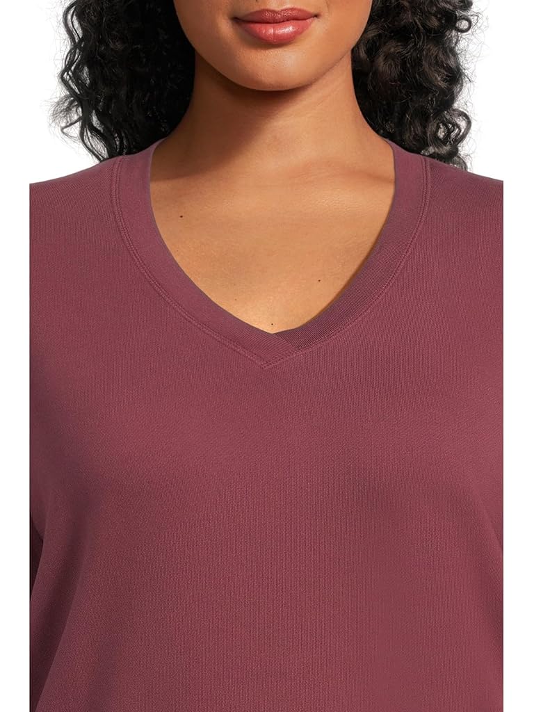 Brown Mod-o-doc Long Sleeve Deep-v Neck Sweatshirt