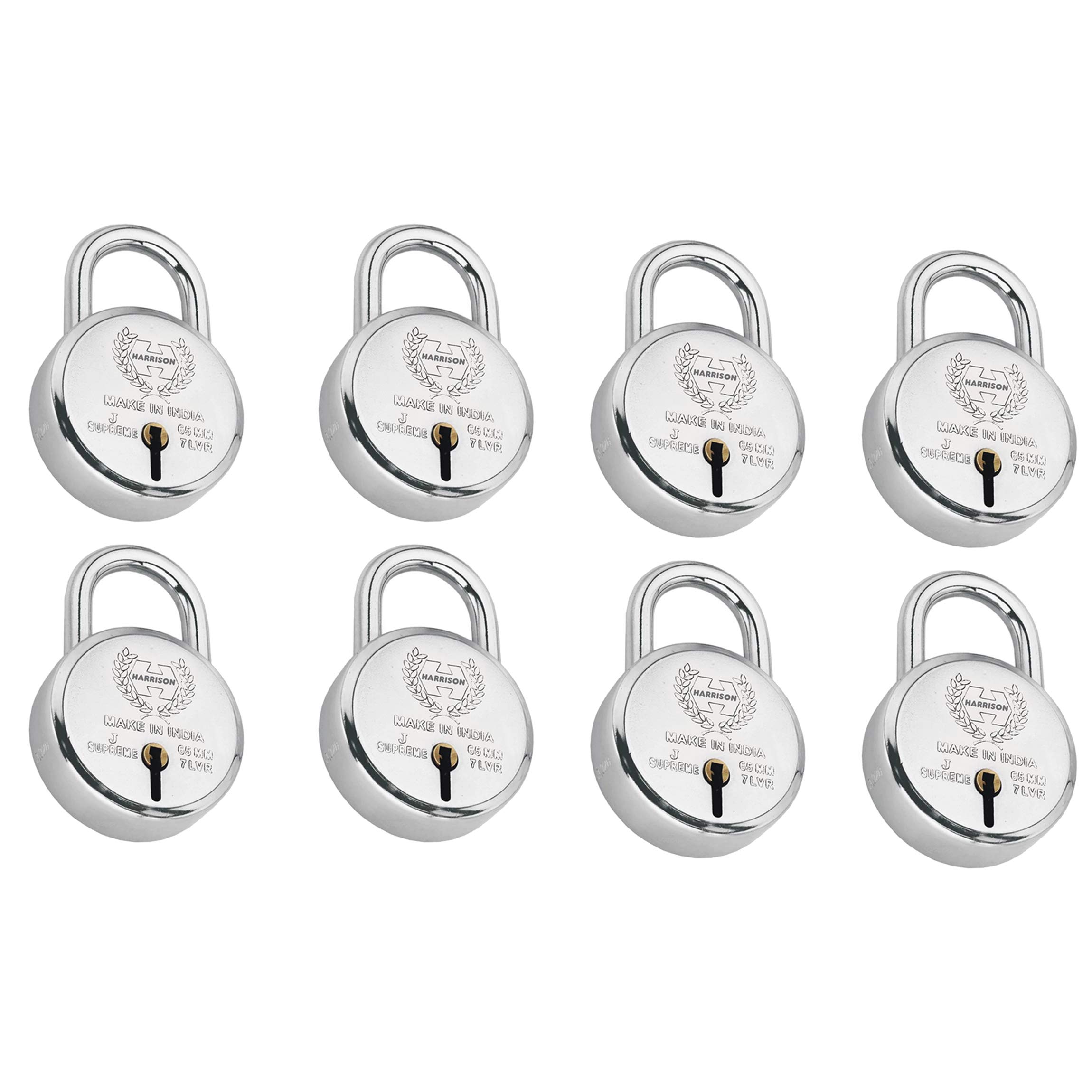 Harrision 0656 J Supreme Round 50mm BCP Padlock with 7 Lever (Pack of 2) | Padlock, Padlocks, Locks for Home, Locks for Main Door — Amazon image 5