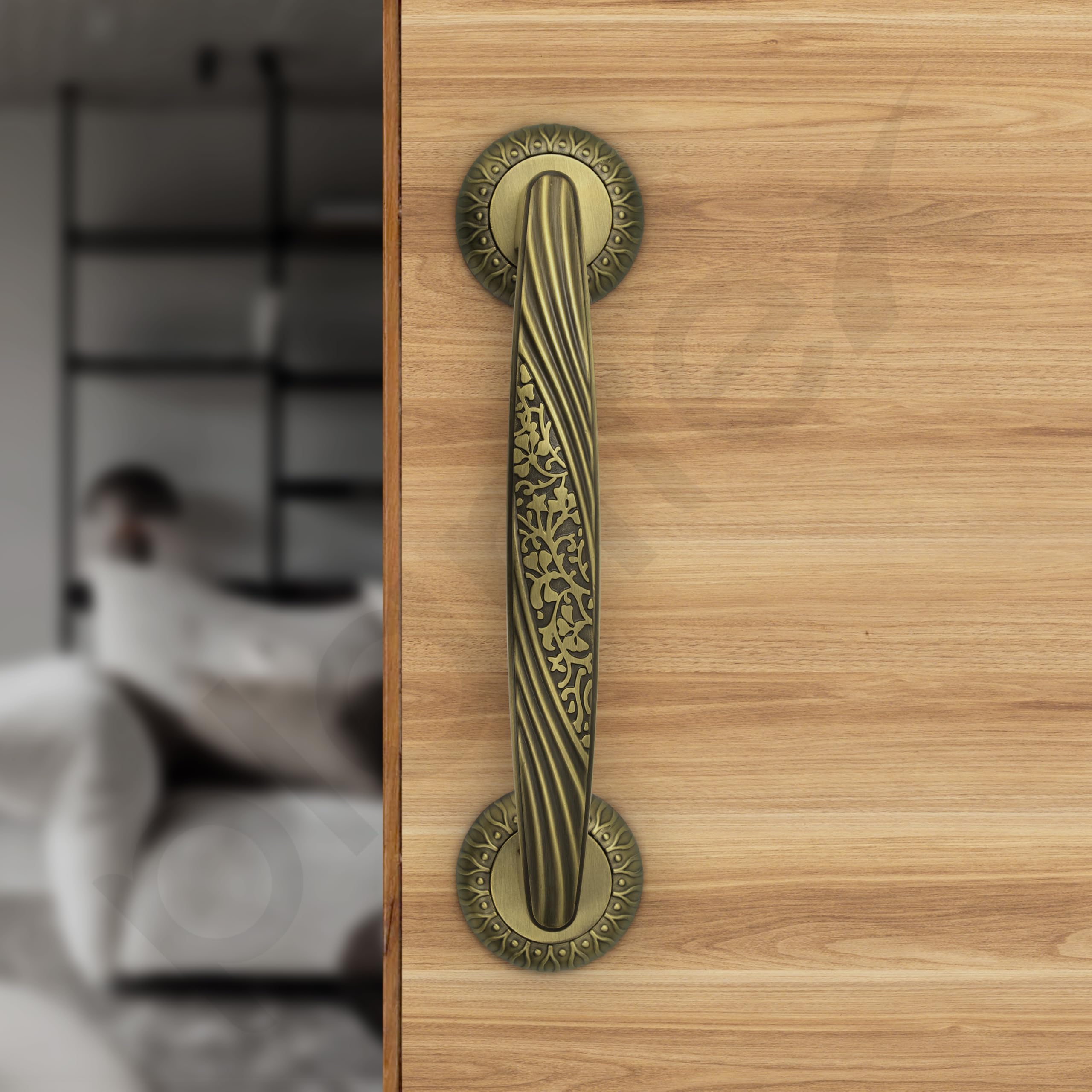 Plantex Door Handle/10 Inch Main Door Handle/Handle for Wooden Door/Pull-Push Door Handle/Door Accessories/3 Years Warranty (Pack of 1, Brass Antique) — Amazon image 6