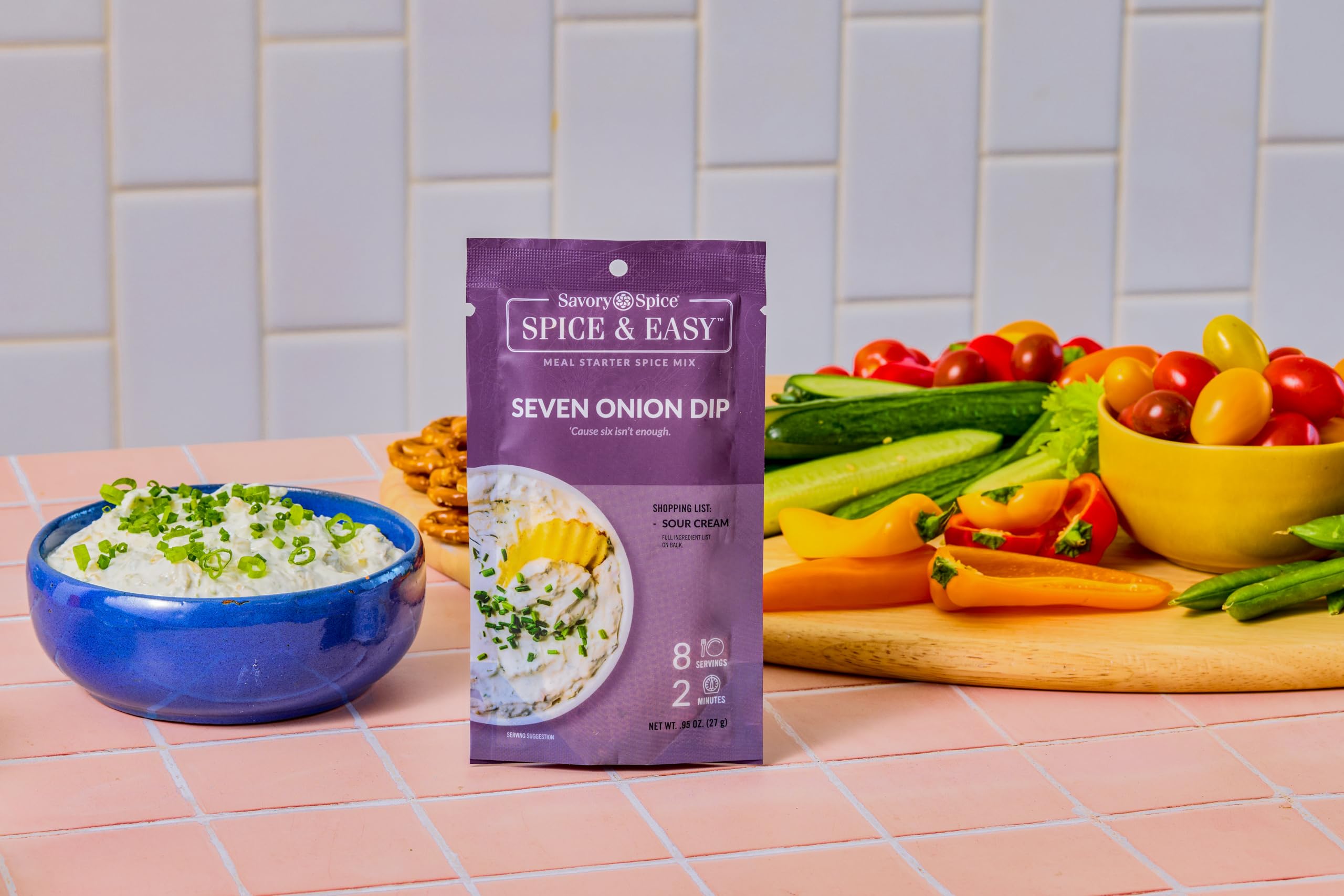 Savory Spice Seven Onion Dip Spice Easy 0 95 oz - French Onion-Style Dip Mix Seasoning Packet Just — view 7