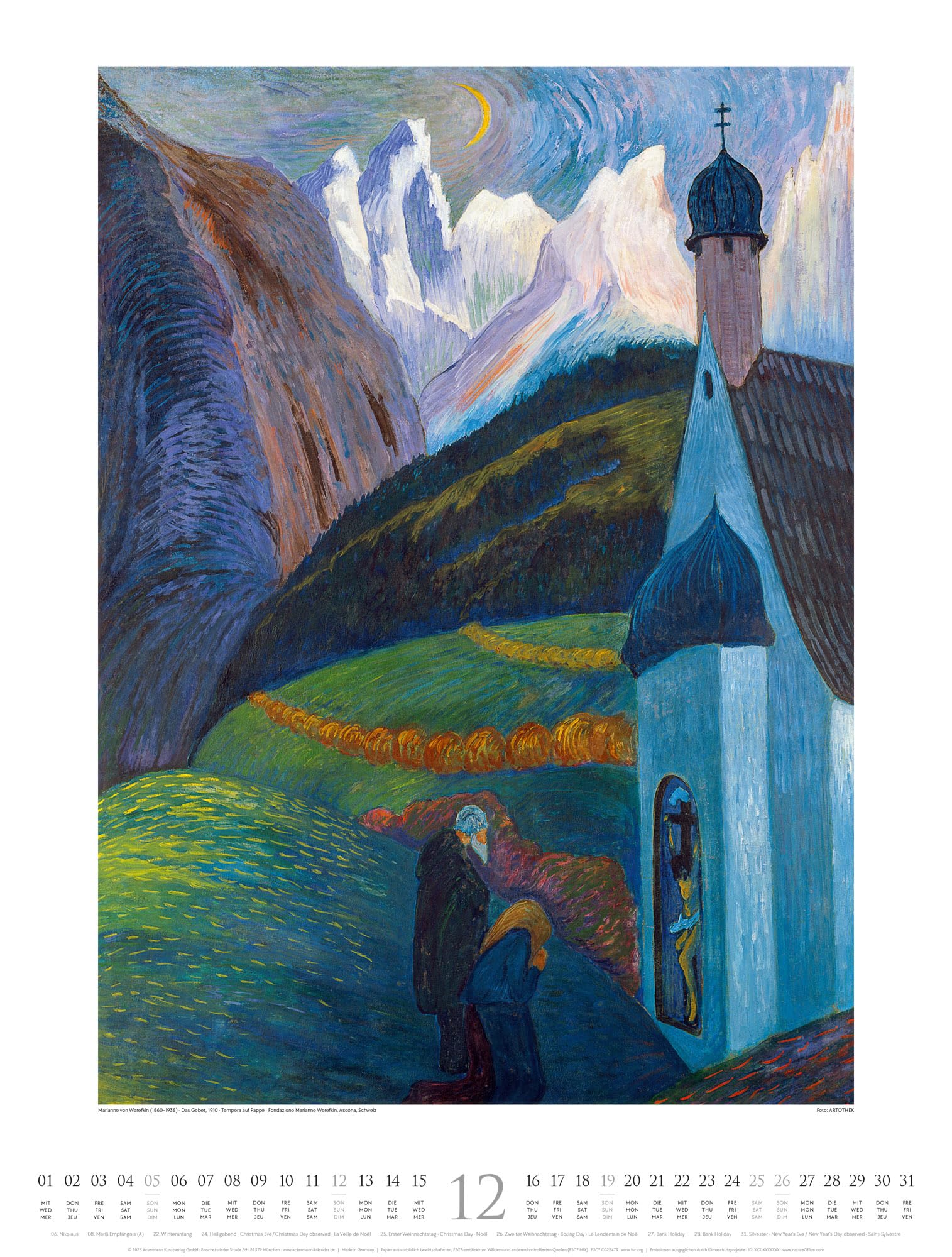 Der Blaue Reiter Kalender 2027 | Aufbruch in die Moderne: Farbintensiver Kunst-Kalender im großen Hochformat (50x66 cm) | Expressionismus