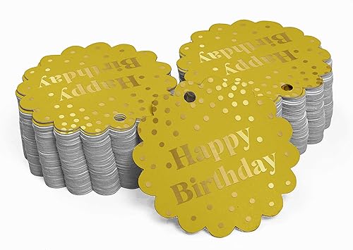 Miniatura 21 de Etiquetas colgantes para botellas de feliz cumpleaños, paquete de 100 unidades Blanco,Aqua Blue,Negro,Azul,Azul turquesa oscuro,Rosa