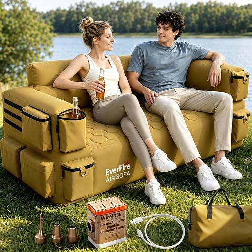 Portable Inflatable Couch Built-in Pump Durable product photo (Camp Furniture) — ScooterReviewPro review