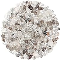 Vista 29 de Chips de cristal de cuarzo de sodalita natural triturado de 1.1 libras, chips de cristales curativos de sodalita a granel, piedras preciosas