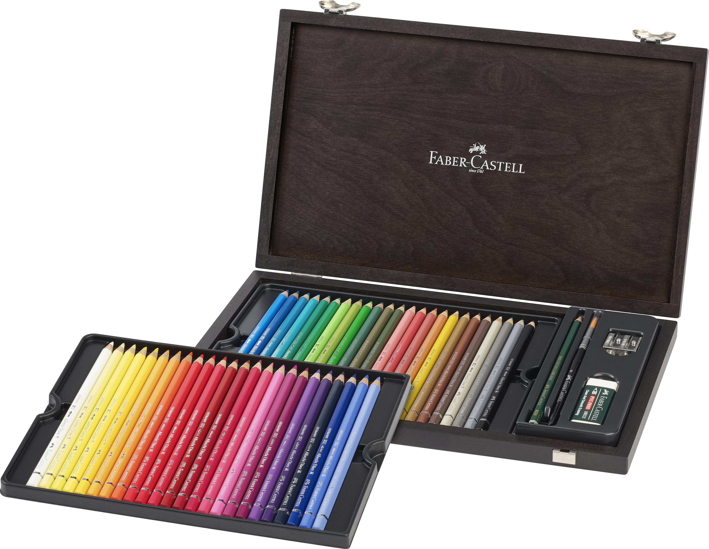 Faber-Castell Art & Graphic Albrecht Dürer Watercolour Pencil, Multicoloured, Wooden Case of 48, Art, Craft, Drawing, Sketching, Home, School, University, Colouring